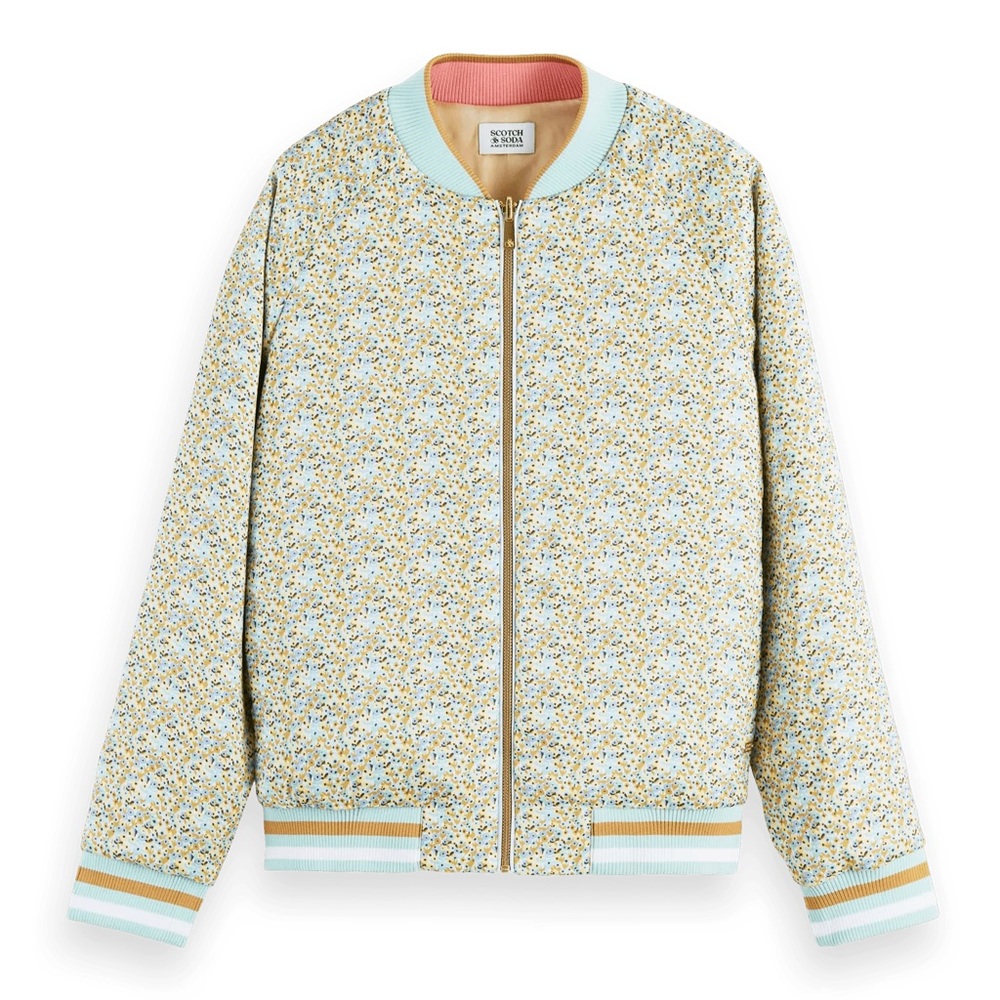 79- Scotch & Soda Printed reversible padded bomber jacket XS - Picture 2 of 12